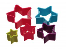 Kitchen Craft Five Piece Star Cookie Cutter Set
